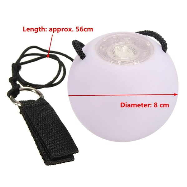 LED Glow Ball, Multifarvet Glow-in-The-Dark Poi til Scene, Klokke