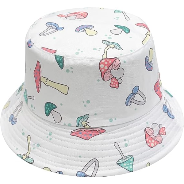 Unisex sött print Bucket Hat Summer Travel Fisherman Cap för kvinnor