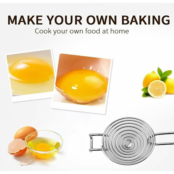Egg Cutter 2 stk. Eggeskiller, Rustfritt Stål Eggehviteskiller med Skål