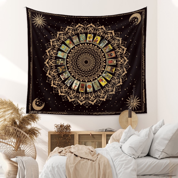 1 stk veggteppe veggteppe bohemsk hippie veggteppe kunst