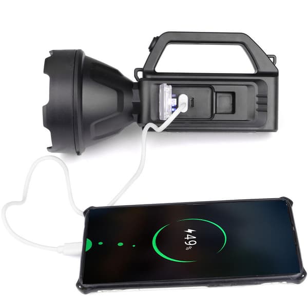 Tehokas taskulamppu, USB-ladattava, hätävalaisin kotiin