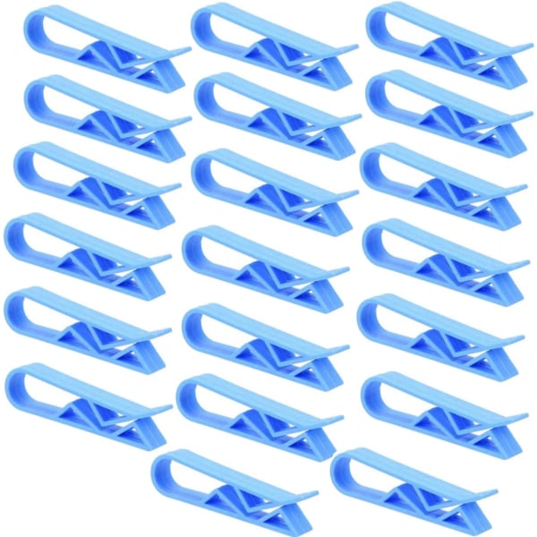Praktisk sopklämma, 20 delar blå soppåsklämmor Tätningsklämmor sopor