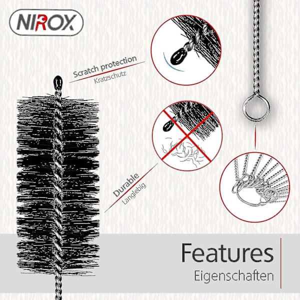 Nylon rengöringsborstar 13-delars set - Diskmaskinssäkra mjölkrör B