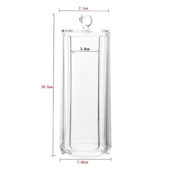 Rund sminkefjernerdispenser, boks, bomullssortiment, transparent, a