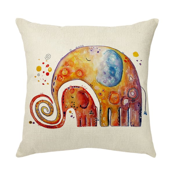 Set med 4 kuddfodral 45 x 45 cm polyester och linne dekorativ