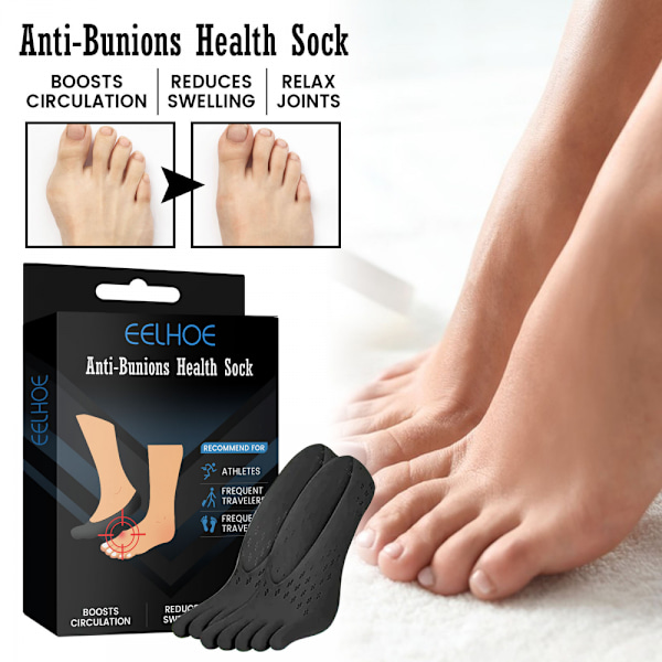 Anti Bunions Health Sock Foot Heel Care Relieve Sore Heel Warm Breathable Foot Socks(2 Pairs)