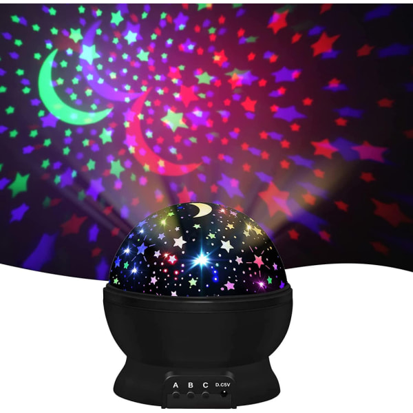 Led Star Projector Night Lights For Kids 1-10, 360 Rotating Star Projector