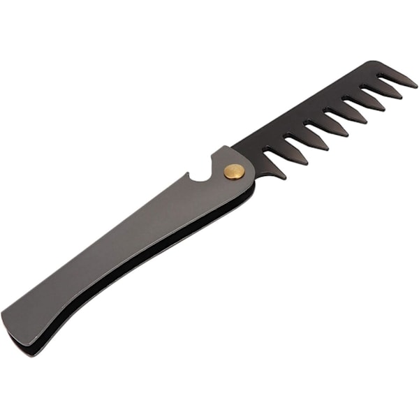 Foldbar frisørkam, bredtannet kam, hårbørste, bred kam, barberkam, frisørkam, varmebestandig antistatisk kam (store brede tenner)