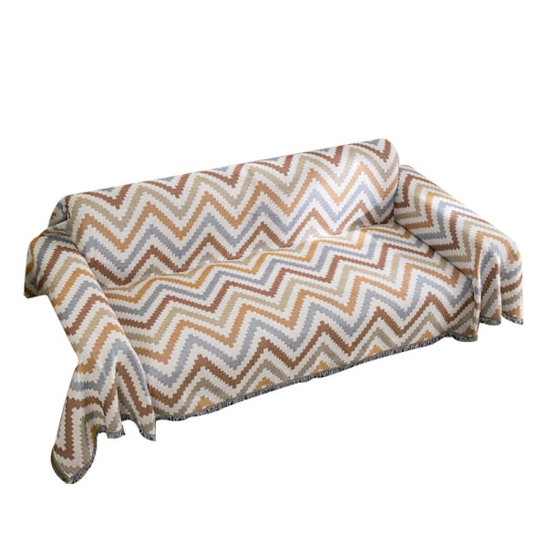 Jianju Wave Pattern Heart Sea Pattern Sofa Blanket Vardagsrum soffbord soffbord filt Geometrisk Splicing Pattern Mjuk inredning, 130*180