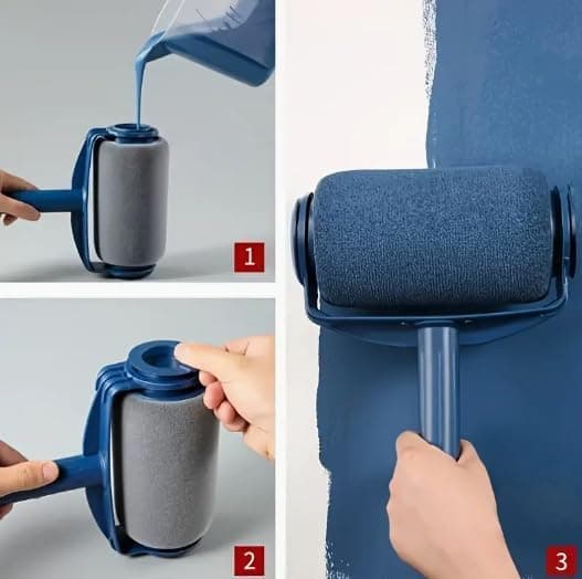 Magisk målarroller, stor sömlös roller, väggmålningsartefaktrollerborste, 20*20*8.5cm