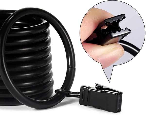 Gardinstænger, 40 stk. Gardinklips Rustfrit Metal Dekorative Ringe Rustfrit Stål Metal Ringe Gardinklips til Gardin (Sort, 38mm)