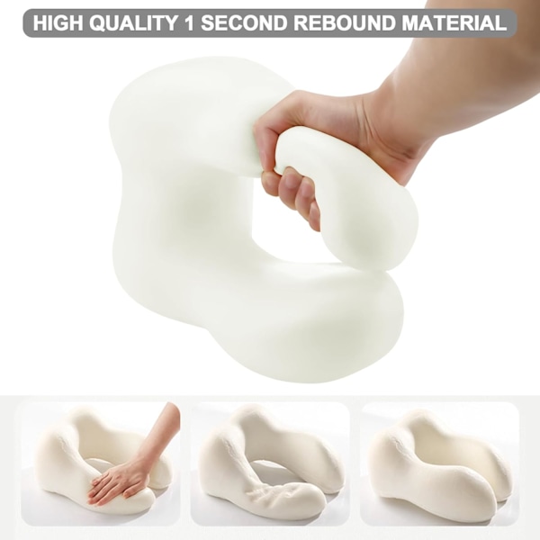 Resekudde, Resekudde, Resekudde i Memory Foam, Flygplanskudde, för Resor, Grå