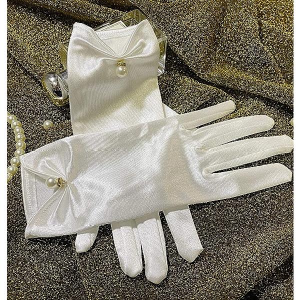 Spets handskar för brud Elegant korta spets handskar handled spets handskar