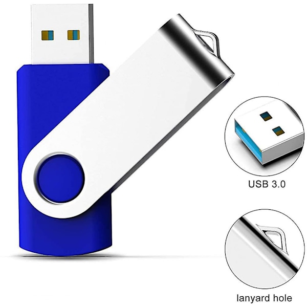 128 Gt:n USB-muistitikku 3.0 USB-tikku Kääntyvä muistitikku Suuri nopeus Kynä