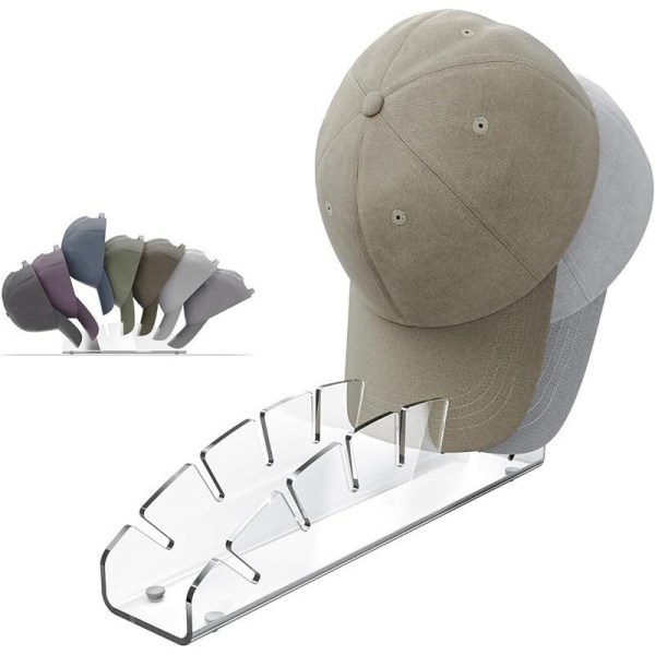 Hattstativ for Baseball Caps, Akryl Hat Organizer Dobbelt-Tier Hat Racks C