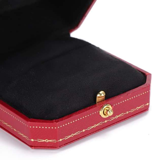 Ringask, Sammetsringask för Par, Ringask Förvaring Display, Smyckeskrin, Presentaskar för Förlovningsförslag, Bröllop (Röd, 7,5 * 7,5 * 5,2 cm)