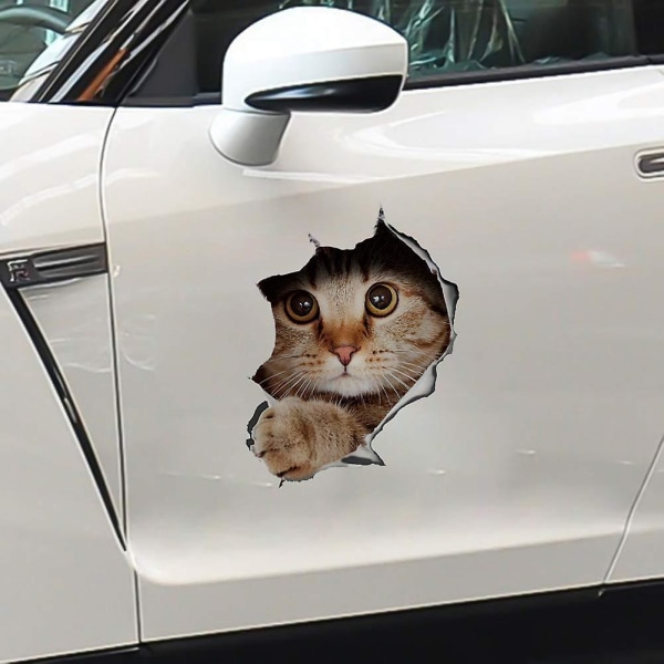 3d Stereo Cat avtagbara bil klistermärken Anime rolig dekoration Kitte