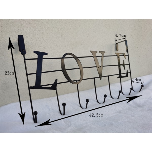 Koristeellinen rauta taide koti kirjain koukku monitoiminen koukku seinä Co