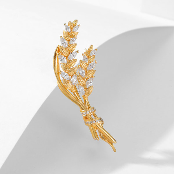 s925 Silver Kvinnors Brosch Vete Öra Brosch Kvinnlig Temperament Boutonniere Pin Elegant Atmosfär Krage Enkla Kläder Brosch Tillbehör Broscher Pin