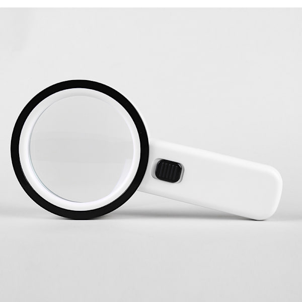 Lighted Reading Magnifier, 30X Magnifier with 12 LED Light, Handh