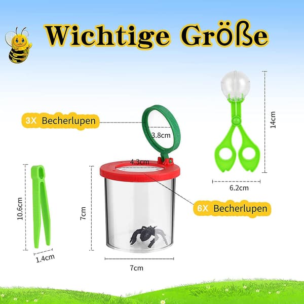 Förstoringsglas med insektsfångare, 2-pack