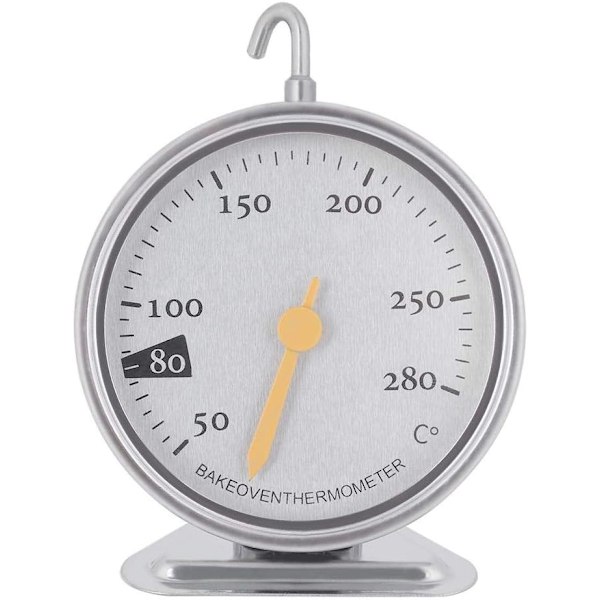 Ugnstermometer, 50℃ till 280℃ Hållbar Stor Urtavla Rostfritt Stål Kök Ugnstermometer
