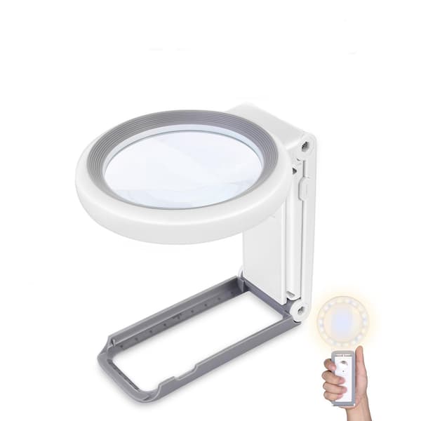 1 stk. leselupe, opplyst lupe med 18 LED-lys, 1