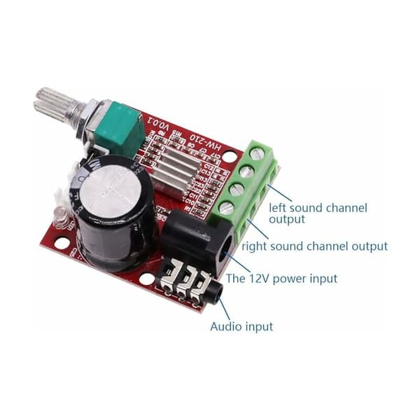Mini Digital Forstaerker Modul PAM8610 Chip 2 x 10W Audio Kapacitor