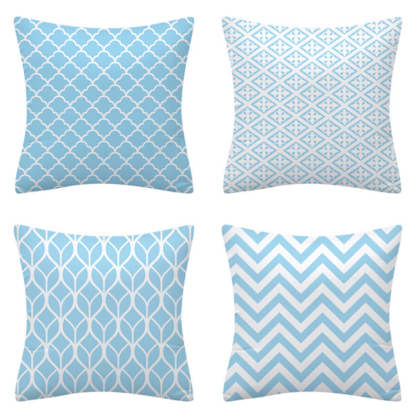Set med 4 kuddfodral, 45x45cm, dekoration för soffan i huset
