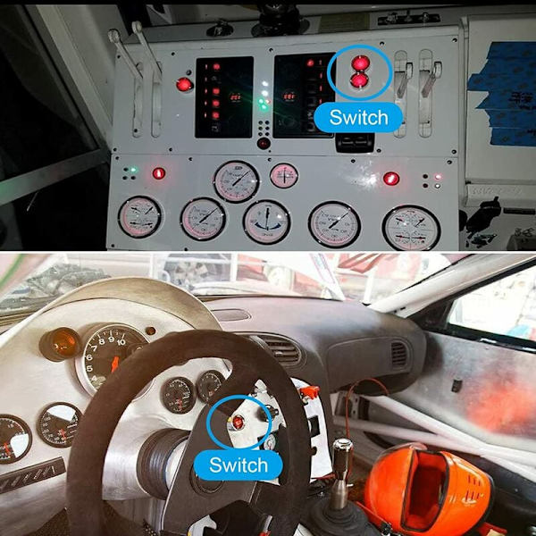 Motorstartknap DC 12V 50A Multifunktion Trykknapkontakt Tænding Starter