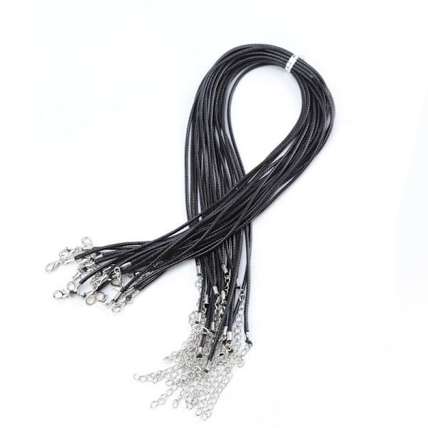 100 st bruna imitation läder sladd halsband sladd bulk med hummerlås