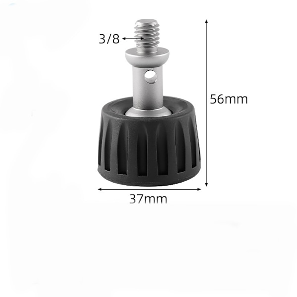 Tripod gummifötter med 3/8 \"skruvar, universell halkfri gängad stor tr