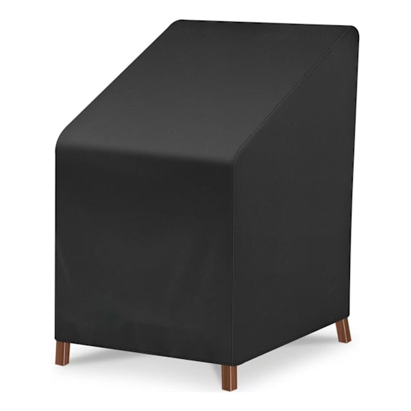 Hhavemøbelbetræk sæt med 2 stk til 6 stabelstole Vandtæt og UV-bestandigt udendørs stolebetræk 210D Oxford stof 134 x 66 x 89 cm Sort