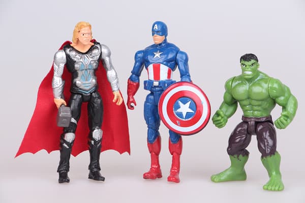 6 stk/sett Marvel Dc Superhelt Actionfigur Leke Superman Iro