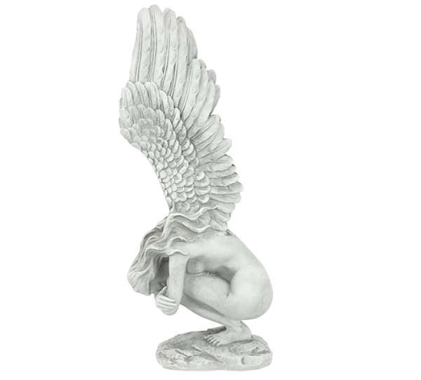 Engel Minde og Forløsning Religiøs Have Statue, Polyresin
