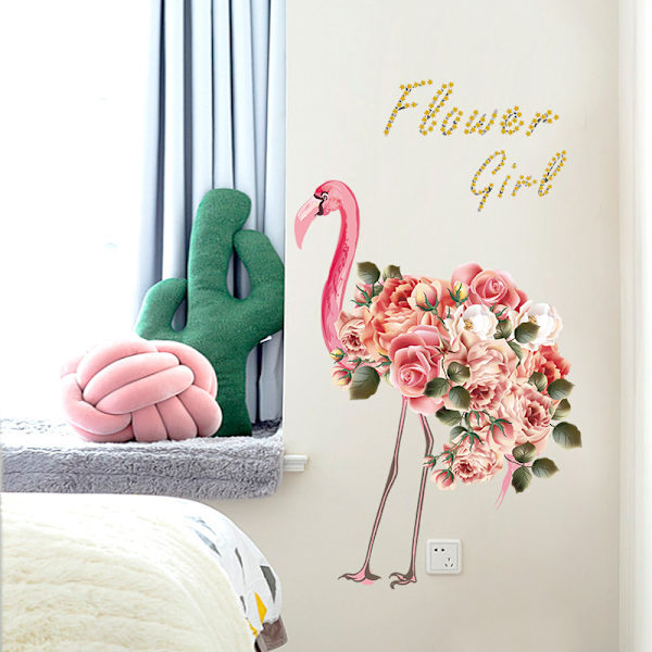Flamingo vægklistermærke til stue soveværelse dekoration