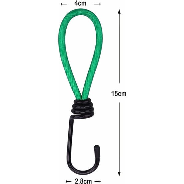 15 stk. spænderkrog, presenningspænderkrog elastisk campingspænder med krog, elastisk strop til presenninger