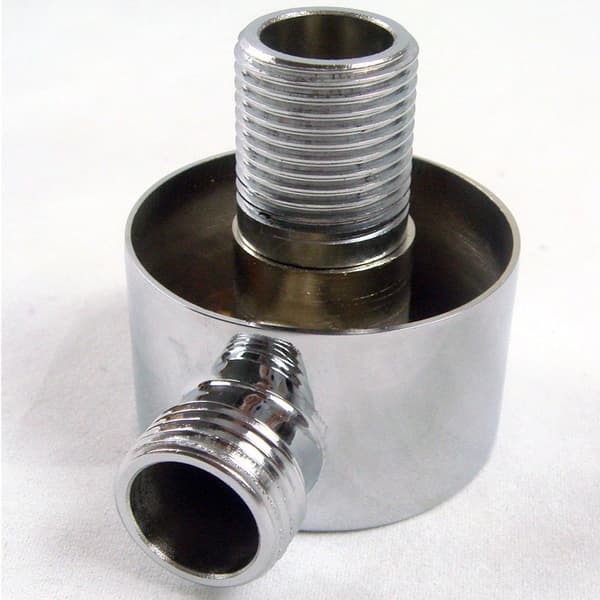 Rund slangefitting, kromvægsforbindelsesalbue, messing, universel, 1/2\" S