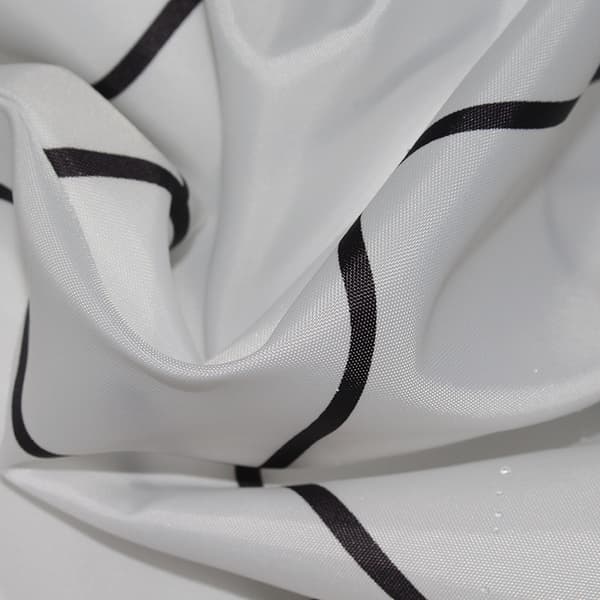 Enkel vit V-rutnät duschdraperi förtjockad vattentät polyester