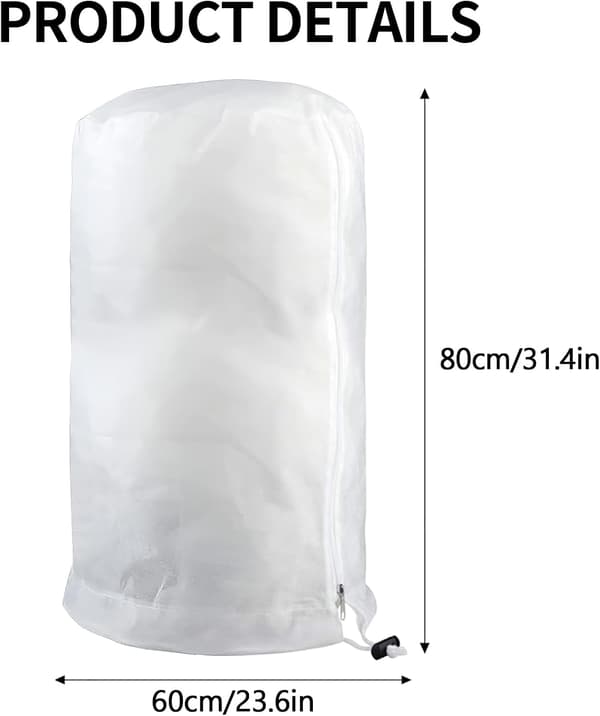 Vinteröverdrag, 2 stycken Utomhusväxt Vinteröverdrag, Utomhusväxt Vinteröverdrag med Dragkedja, Vinteröverdrag, Växtskydd 80x60cm