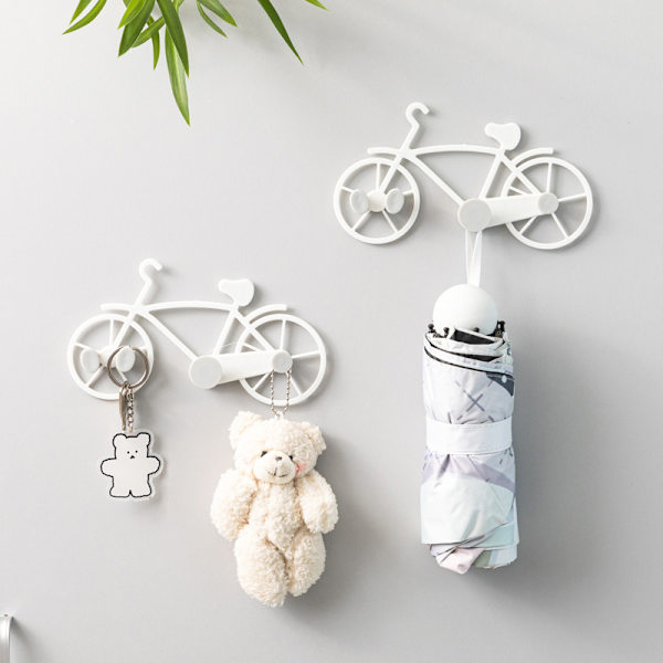 Cykelkrok Väggmonterad Klädhängare vit