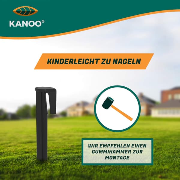 Kiinnitystapit robottiruohonleikkurin rajalangoille | 100x koukut | Secure Fixa