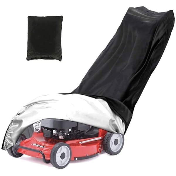 210D Polyester Vandtæt Støvtæt Plæneklipperdækken med Snøre og Opbevaringstaske (193x64x112 cm)
