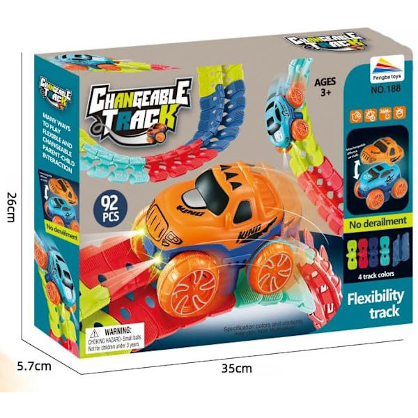 Anti Gravity Car Track Set Track Ultra-Fleksibel Maskinbane,Cha