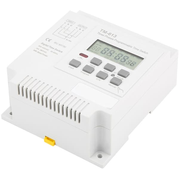 TM-163 380V Trefaset Digital Ukentlig Programmerbar Kontroll Strøm Timer Bryter, Programmerbar Tidsbryter