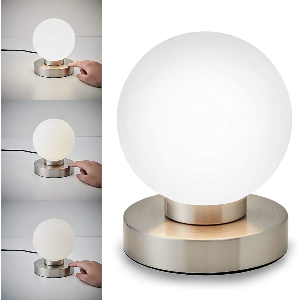 3-intensitets touch-senglampe, bordlampe med touch-funktion, læselampe, soveværelsesbelysning, baby- og børneværelse