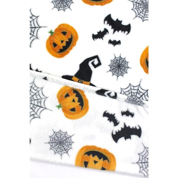 Spöklik Halloweenfilt: Spider Web Witch Hat Black Bat and Deco