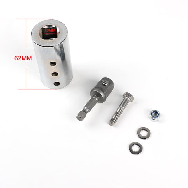 Trailerstikboreadapter i rustfrit stål med 1/2\" topnøgleadapterbit kompatibel med 1\" stikdrivaksel