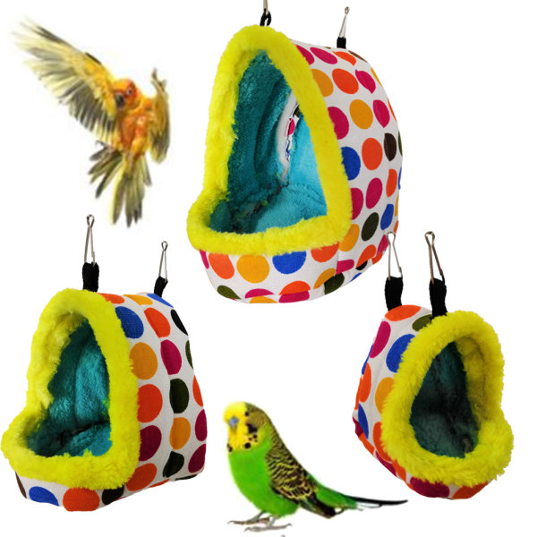 Bird Warm Nest Bed Hanging Hammock Toy for Parrot Budgie Parakeet