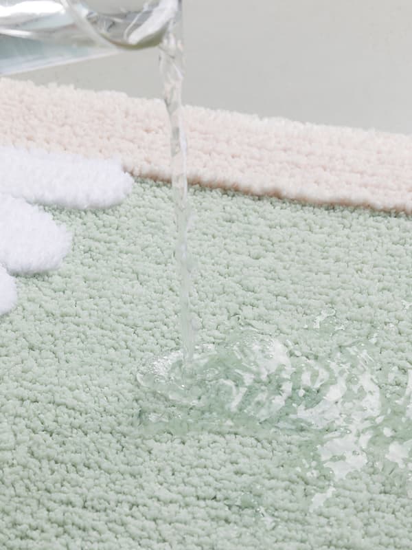 Daisy Absorberende Bademåtte, Polyester Fluffy Bademåtte, Absorberende Brusebadsmåtte, Maskinvaskbar, 45*65CM